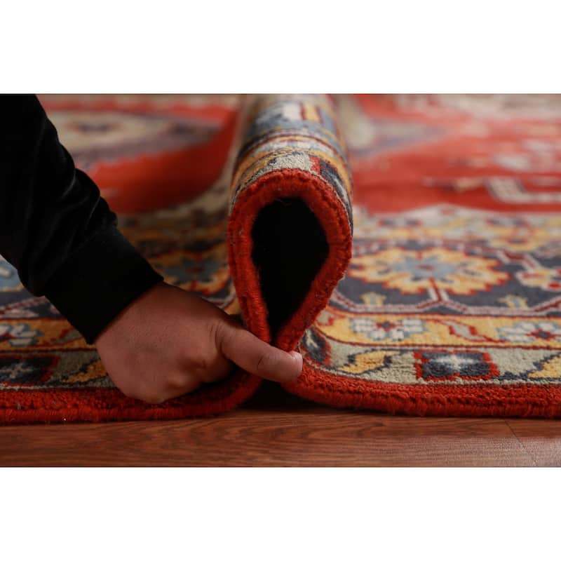 Palace Size Red Viss Indian Large Rug Handmade Wool Carpet - 12'2"x 17'9"