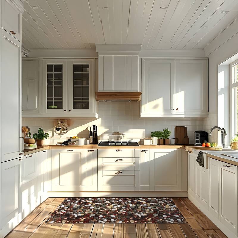 Ray Star printed kitchen wonderful mat cobblestone pattern - 20"X40"X0.31"