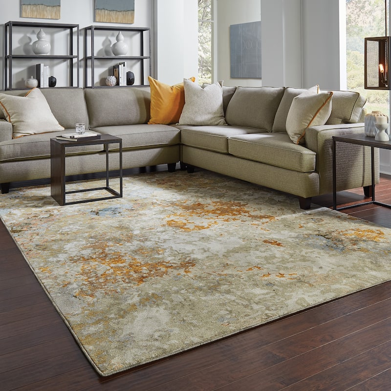Style Haven Albertslund Marble Gold/ Beige Area Rug