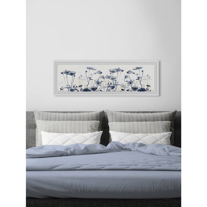 Blue Eyes Framed Painting Print - Wall Art Home Decor - Neutral Floral Artwork