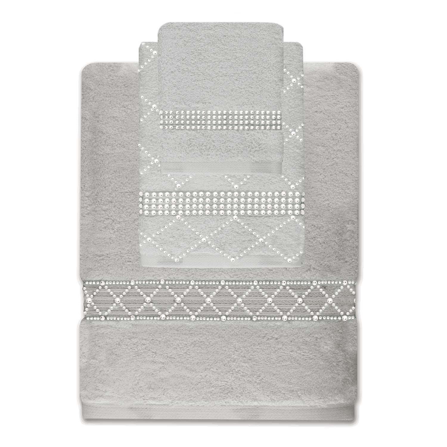 Rhinestone top towel set