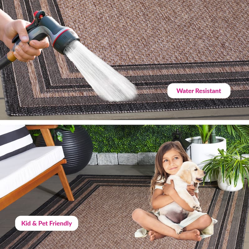 SAFAVIEH Courtyard Vickie Indoor/Outdoor Waterproof Patio Backyard Rug