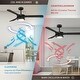 preview thumbnail 7 of 14, 52" Aerofanture Black Wood 3-blade LED Propeller Ceiling Fan with Light