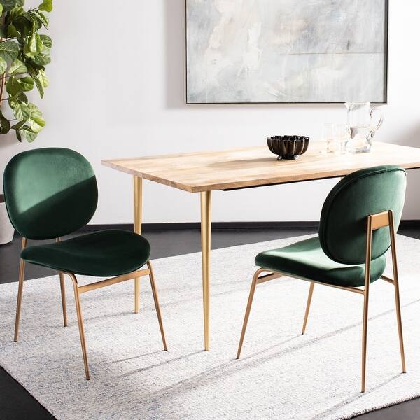 Shop Safavieh Jordana 18 Round Side Chair Malachite Green Gold