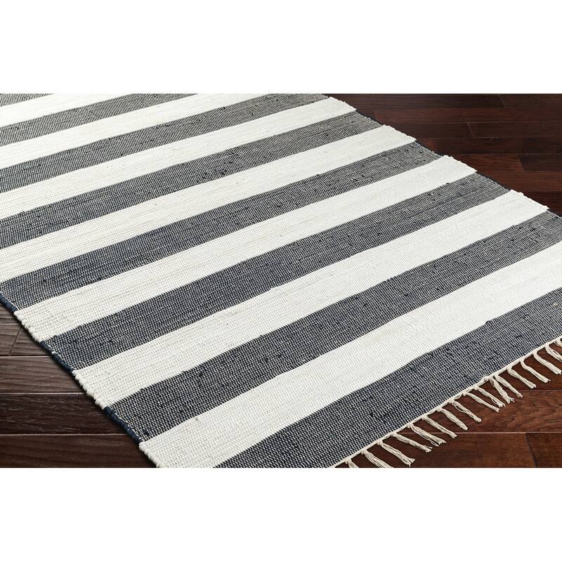 Livabliss Cotone Handmade Casual Striped Area Rug