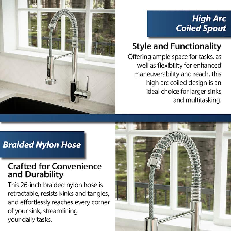 Karran Kadira Single-Handle Pull-Down Sprayer Kitchen Faucet