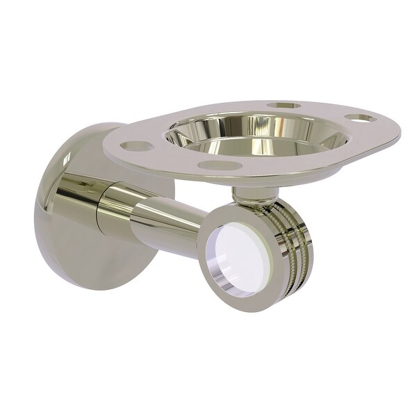 Allied Brass Clearview Collection Tumbler and Toothbrush Holder with Dotted Accents