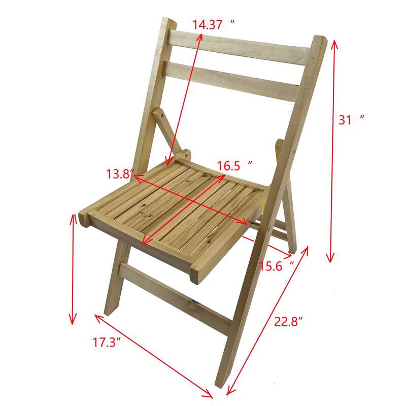 4 Piece Wooden Outdoor Foldable Chair Set, Waterproof, Anti-uv for Patios, Balconies & Gardens