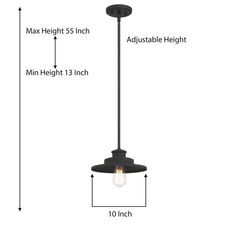 Acroma 1-light Farmhouse Industrial Barn Pendant for Tool Shed