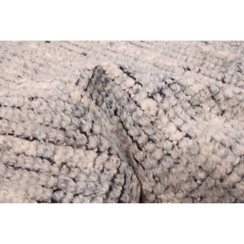ECARPETGALLERY Hand-knotted Looma Grey Wool Rug - 8'3 x 10'2
