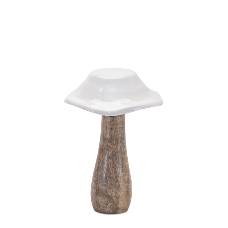 Rustic Wooden Mushroom Decoration - 7.75" - Set of 4