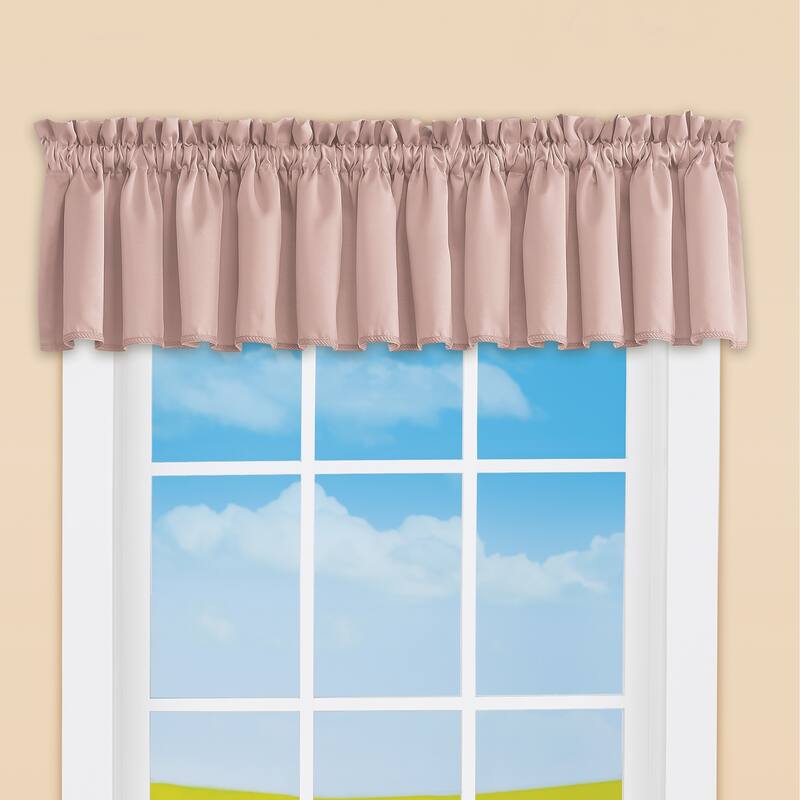 Madison Room-Darkening Solid Color Window Valance - 54" x 18"