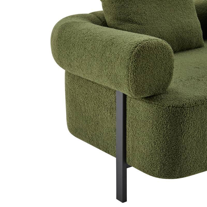 Roomfitters 78" Modern 3-Seater Sofa, Oversized Comfy Couch with 3 Plush Pillows for Living Room, Bedroom, Apartment