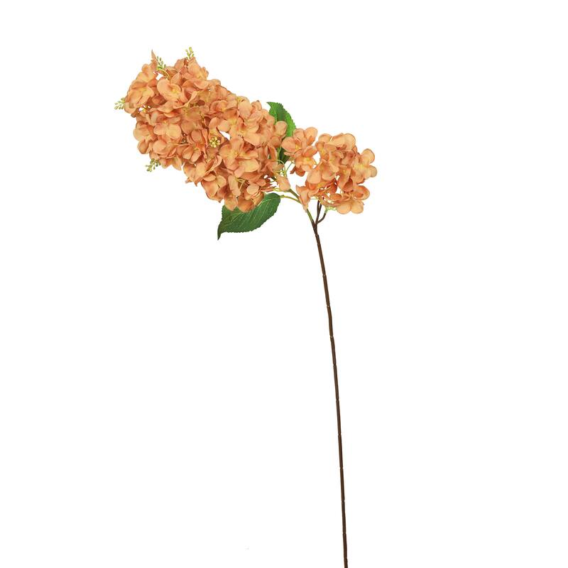 Set of 2 Deluxe Cafe Brown Artificial Cone Hydrangea Flower Stem Spray 34in - 35" L x 5" W x 5" DP