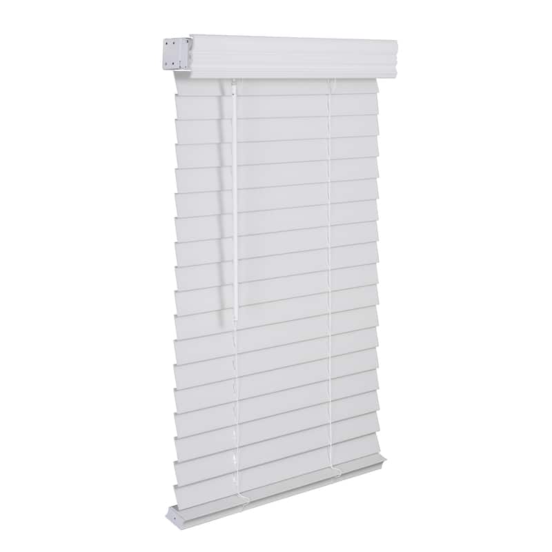 2" Cordless Faux Wood Blind - Smooth White