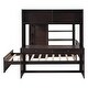 preview thumbnail 28 of 31, Full Size Loft Bunk Bed with Twin Stand-alone Bed, Shelves, Desk and Wardrobe