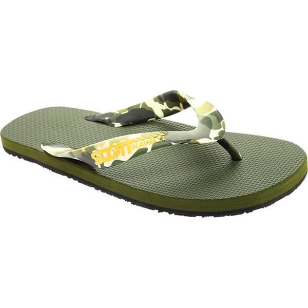 Shop Scott Hawaii Men s Kupu Flip Flop Camo Green Rubber Shop Scott Hawaii Men s Kupu Flip Flop Camo Green Rubber