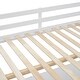 preview thumbnail 17 of 16, White Wooden Full Size Loft Bed with U-shaped Desk,Solid Wood Bed with Tri-fold Mirror and Shelves