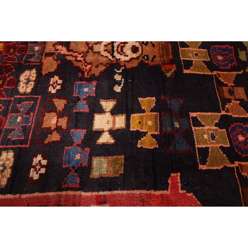ECARPETGALLERY Hand-knotted Melis Vintage Dark Navy, Red Wool Rug - 5'11 x 4'11