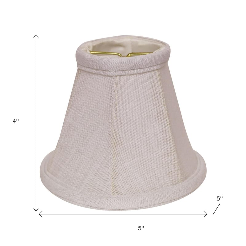 HomeRoots White Linen Empire Lamp Shade - 5"x5"x5"