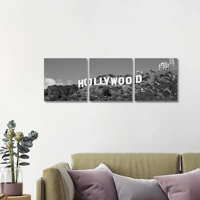 iCanvas "Hollywood Sign At Hollywood Hills, Los Angeles, California, USA" by Panoramic Images 3-Piece Canvas Wall Art Set