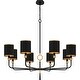 preview thumbnail 1 of 7, Lockery 8-Light Matte Black Chandelier