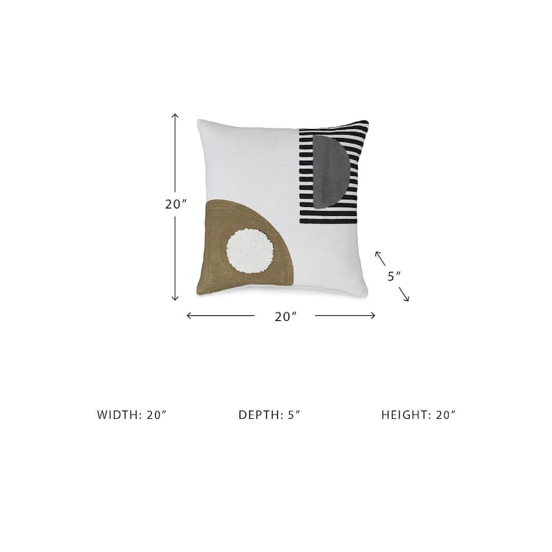 Signature Design by Ashley Longsum White/Brown Pillow (Set of 4)