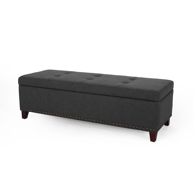 Gavin Tufted Fabric Storage Bench by Christopher Knight Home