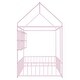 preview thumbnail 38 of 58, Metal Bed House Bed Frame with Fence and Shelves