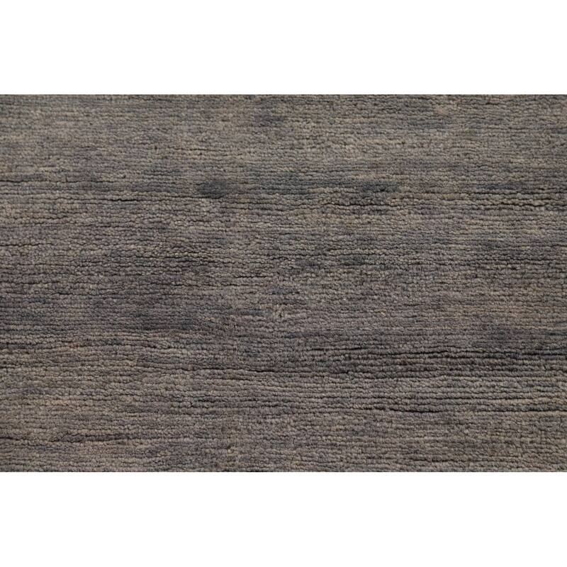 Hand Knotted Oriental 100% Wool Carpet Modern Modern Greys & Charcoal Gabbeh Area Rug - 5' 0'' X 3' 6''