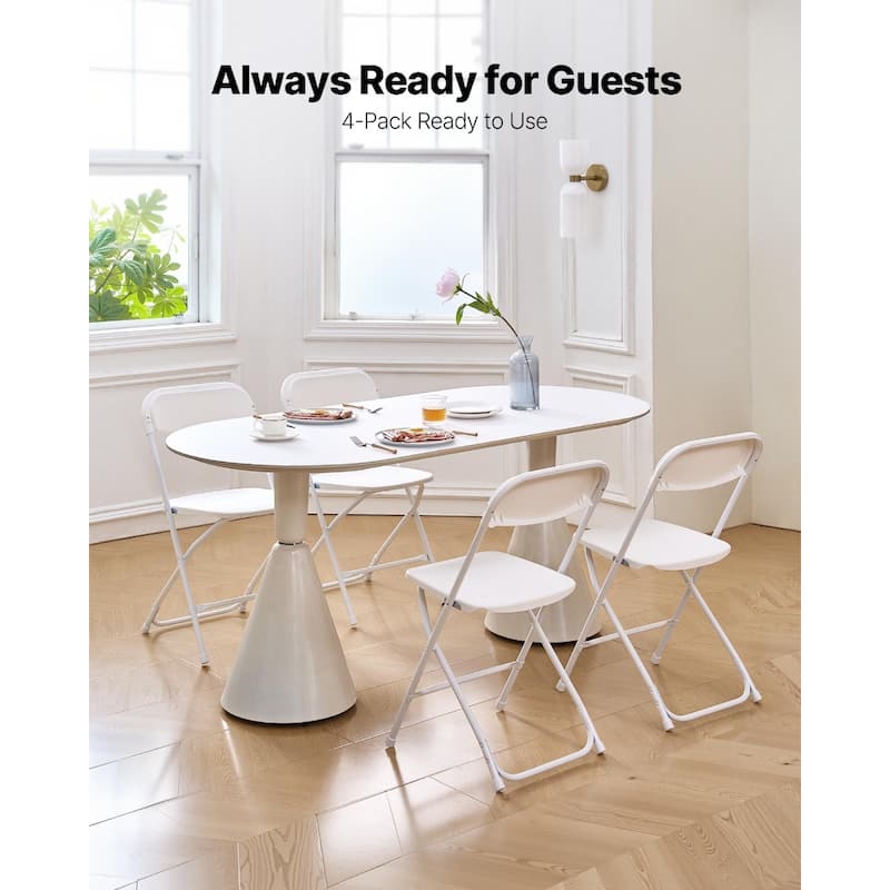 Portable Folding Leather Chair with Padded Cushion for Events
