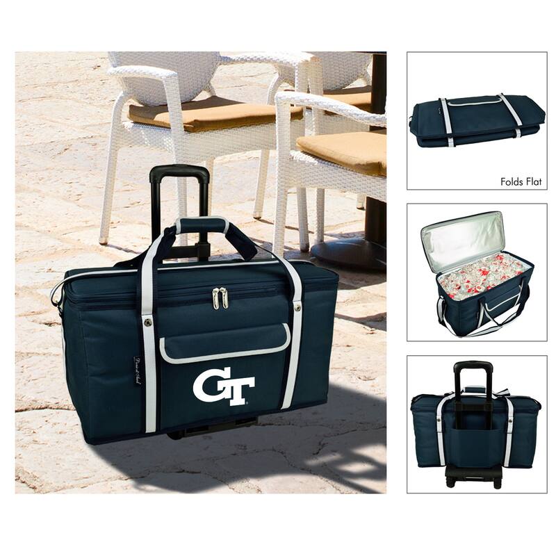 Georgia Tech Yellow Jackets Collapsible Cooler on Wheels