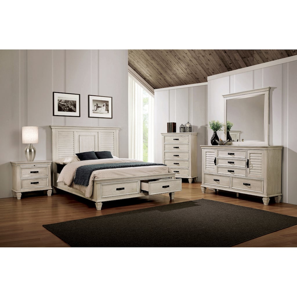 Capistrano Antique White 5-piece Storage Bedroom Set