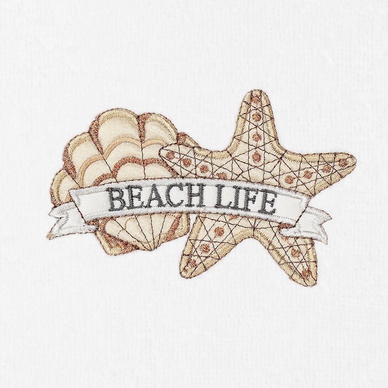 Authentic Hotel and Spa Beach Life - Embroidered Luxury 100% Turkish Cotton Hand Towels (Set of 2)