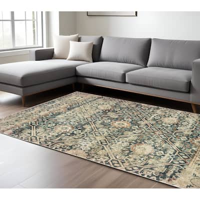 HomeRootsGeometric Bohemian Rectangle Area Rug