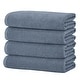 preview thumbnail 141 of 174, Linery & Co. Luxury Cotton Textured Bath Towel. Bath Towel (Pack of 4) - Chambray Blue
