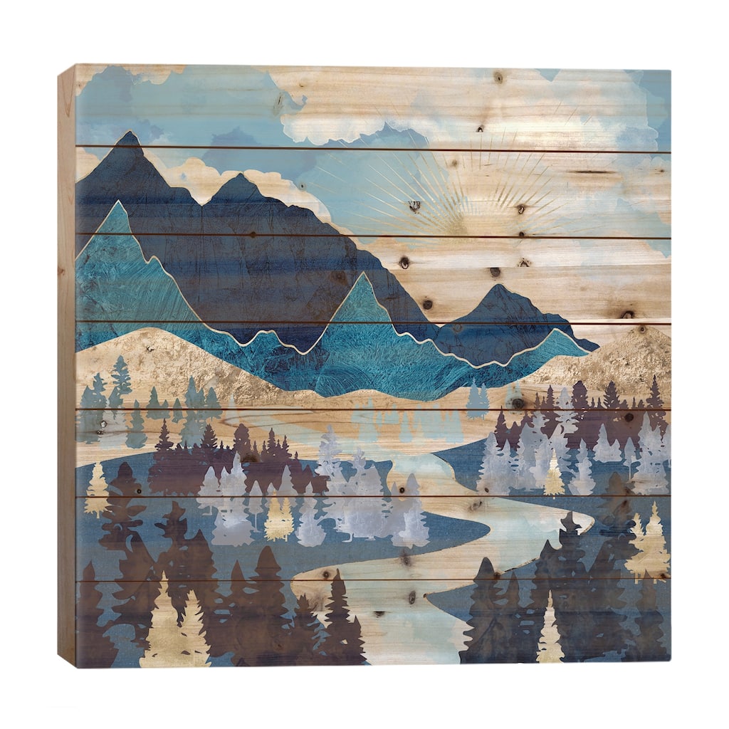 Valley Sunrise Print On Wood by SpaceFrog Designs - Multi-Color