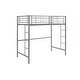 preview thumbnail 2 of 3, Twin over Loft Metal Bunk Bed Frame with Integrated Guardrails