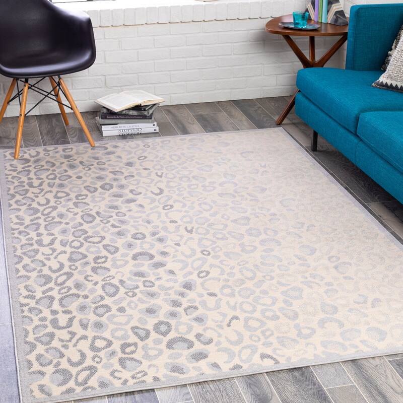 Artistic Weavers Jovante Modern Animal Print Area Rug - 6'7" x 9' - Grey