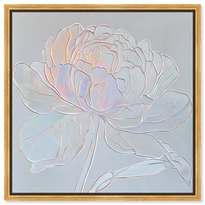 Embossed Flower I Canvas by Art Remedy - Gold - 30" x 30"
