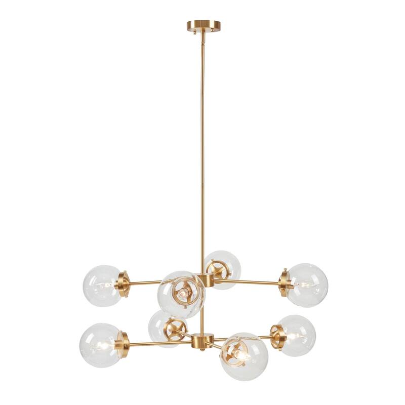 INK+IVY Calista 8-Light Metal Chandelier with Globe Bulbs