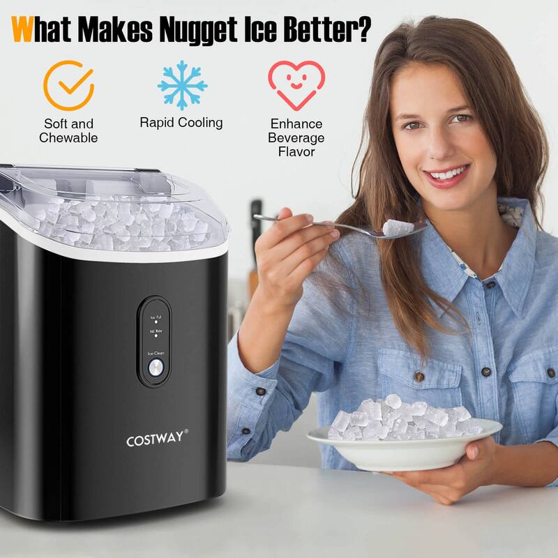 Costway Countertop Ice Maker with Soft Chewable Pellet Ice Ready in 6 - See Details