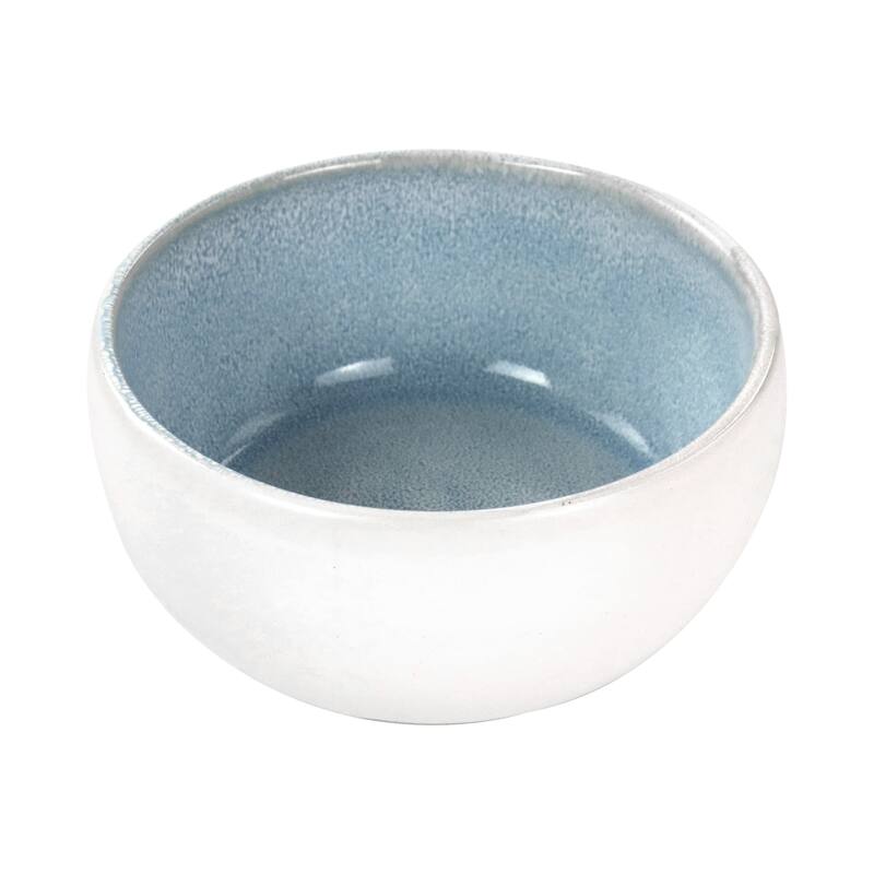 Elama Mocha 16 Piece Stoneware Dinnerware Set in Blue