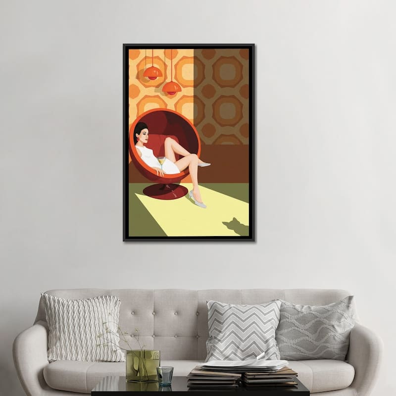 iCanvas "Intruder" by Artcatillustrated Framed Canvas Print