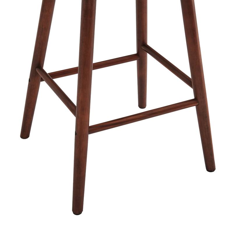 Set of 2 Counter Height 24.in Bar Stools for Kitchen Island with Solid Wood and Spindle Back Barstool