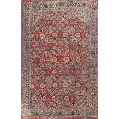 Pre-1900 Antique Sultanabad Ziegler Persian Wool Area Rug Hand-knotted - 10'8" x 13'9"