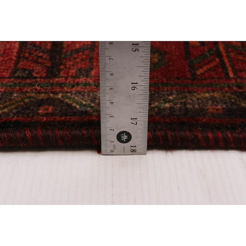 ECARPETGALLERY Hand-knotted Melis Vintage Black, Red Wool Rug - 5'0 x 13'1