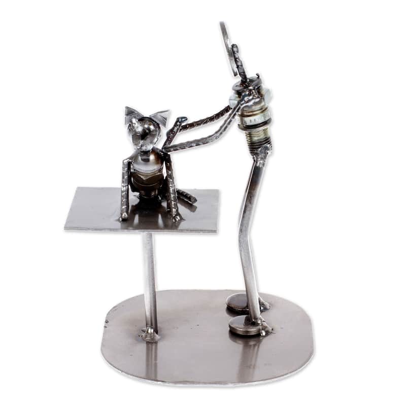 Novica Handmade Rustic Veterinarian Recycled Auto Parts Sculpture