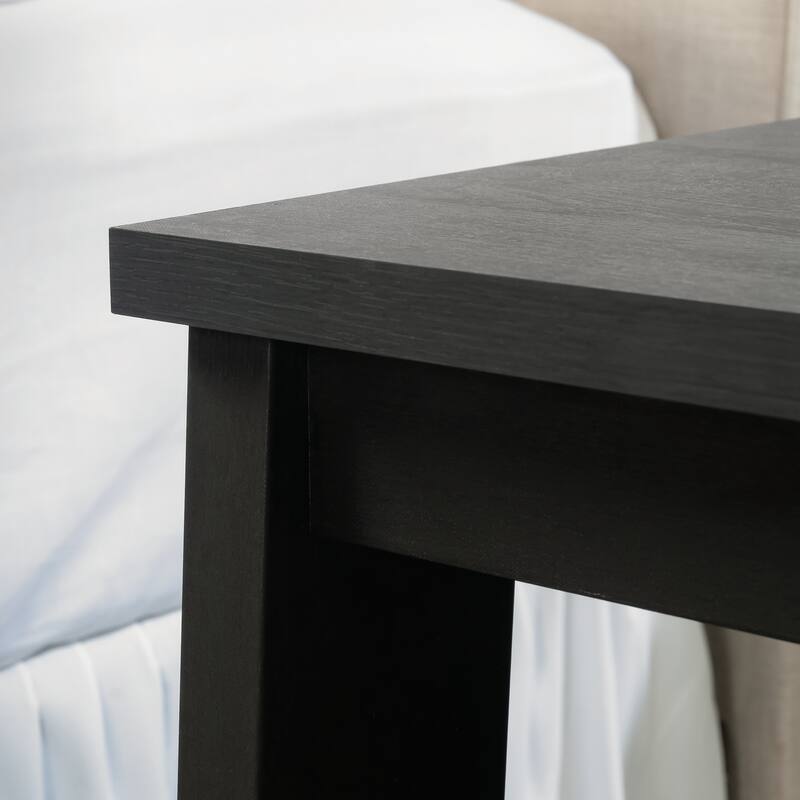 Wood Farmhouse Nightstand with 1 Drawer and Open Shelf