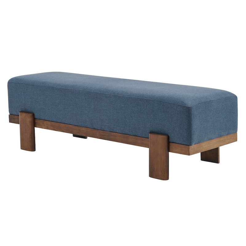Christopher Knight Home - Kirov 54.75" Modern Upholstered Entryway Bench with 9" Thick Cushioned Seat & Solid Wood Legs